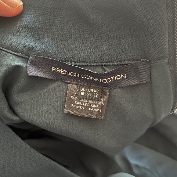 French Connection Echo Crepe One Shoulder Dress – Size XL 12 - Picture 4 of 6